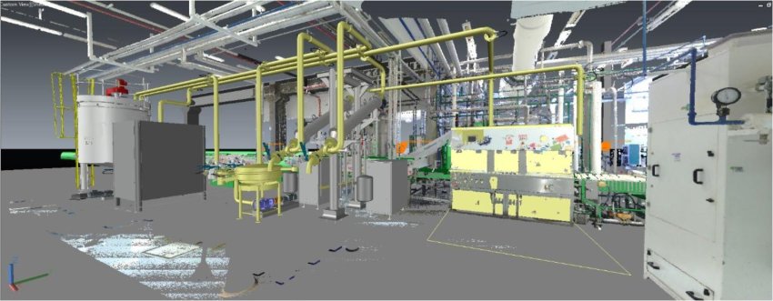 Indústria de Alimentos - Escaneamento e Modelamento (Scanner FOCUS M70 da FARO)