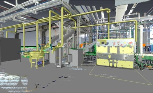 Indústria de Alimentos - Escaneamento e Modelamento (Scanner FOCUS M70 da FARO)